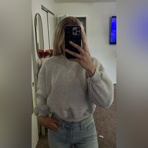 Cropped Zara crewneck Heather Gray